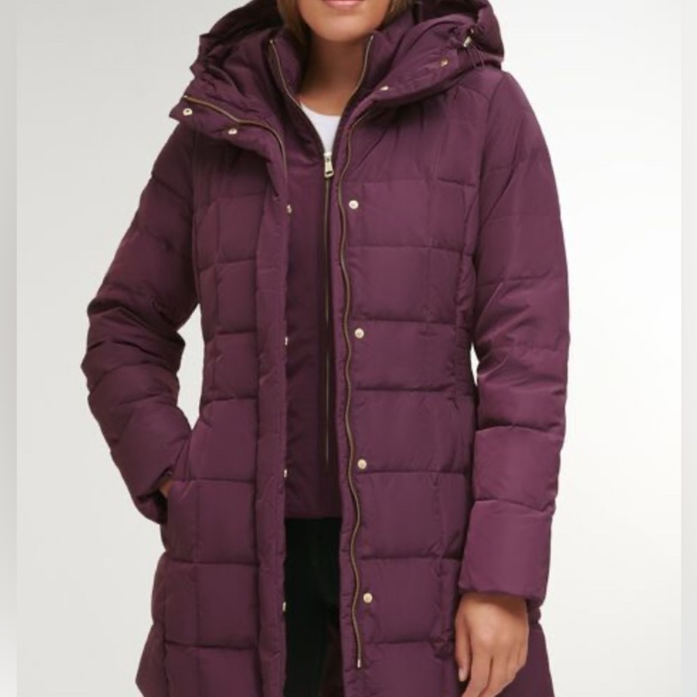 NWOT Cole Haan Signature Coat in Burgundy XXS